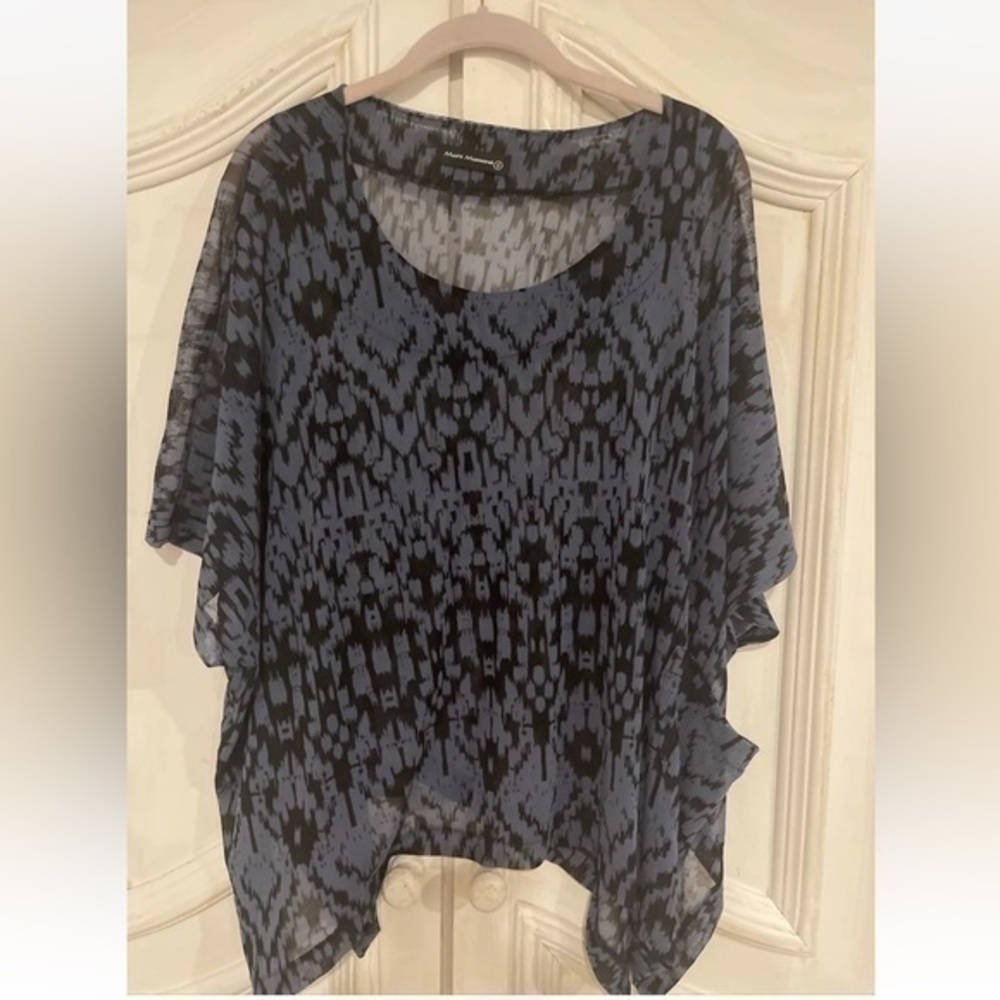 Matti Mamane Oversized Top tunic Sheer Asymmetrical Boxy
